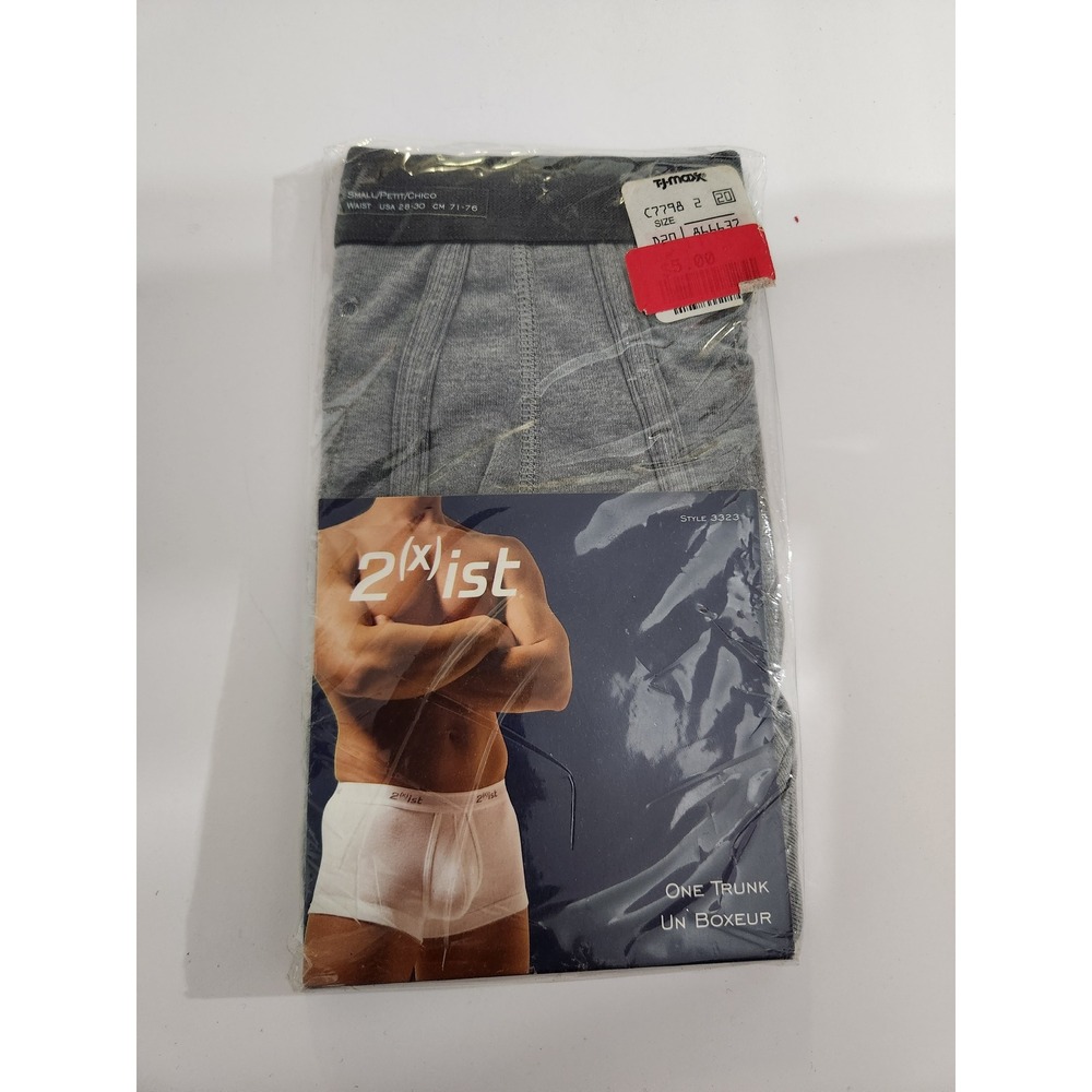 2(x)ist Trunk Underwear Smoke Grey Vintage Deadstock Style‎ 3323 Small
